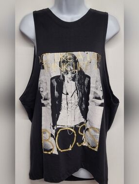 On Fire 1X Vintage Baggy Tank Top Graphic Front 100% Cotton
